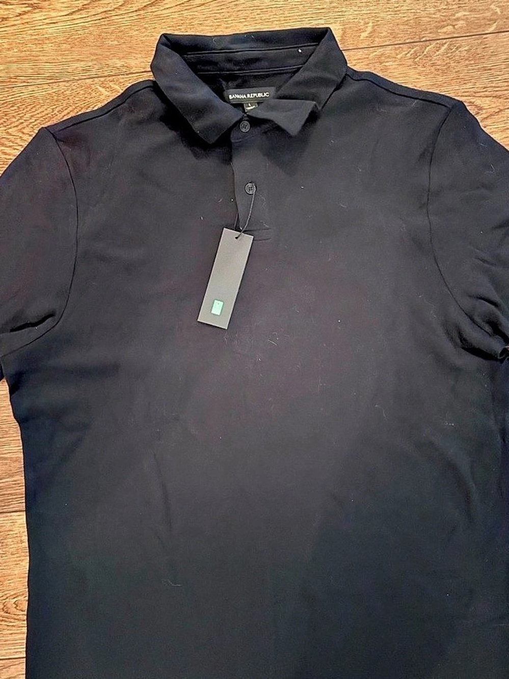 Banana Republic Luxury-Touch Polo Short Sleeve Black